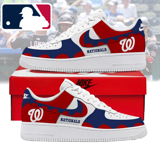 FINAL CLEARANCE - NEW CUSTOMIZED MLB28 WNS WASHINGTON NATIONALS AF1 SHOES