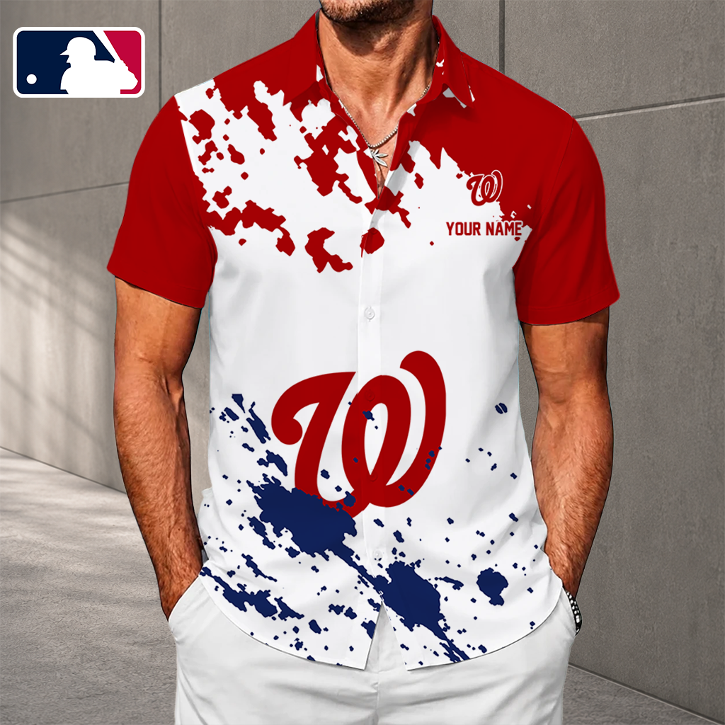 LIMITED EDITION - NEW CUSTOMIZED MLB28 WNS WASHINGTON NATIONALS UNISEX HAWAIIAN SHIRT