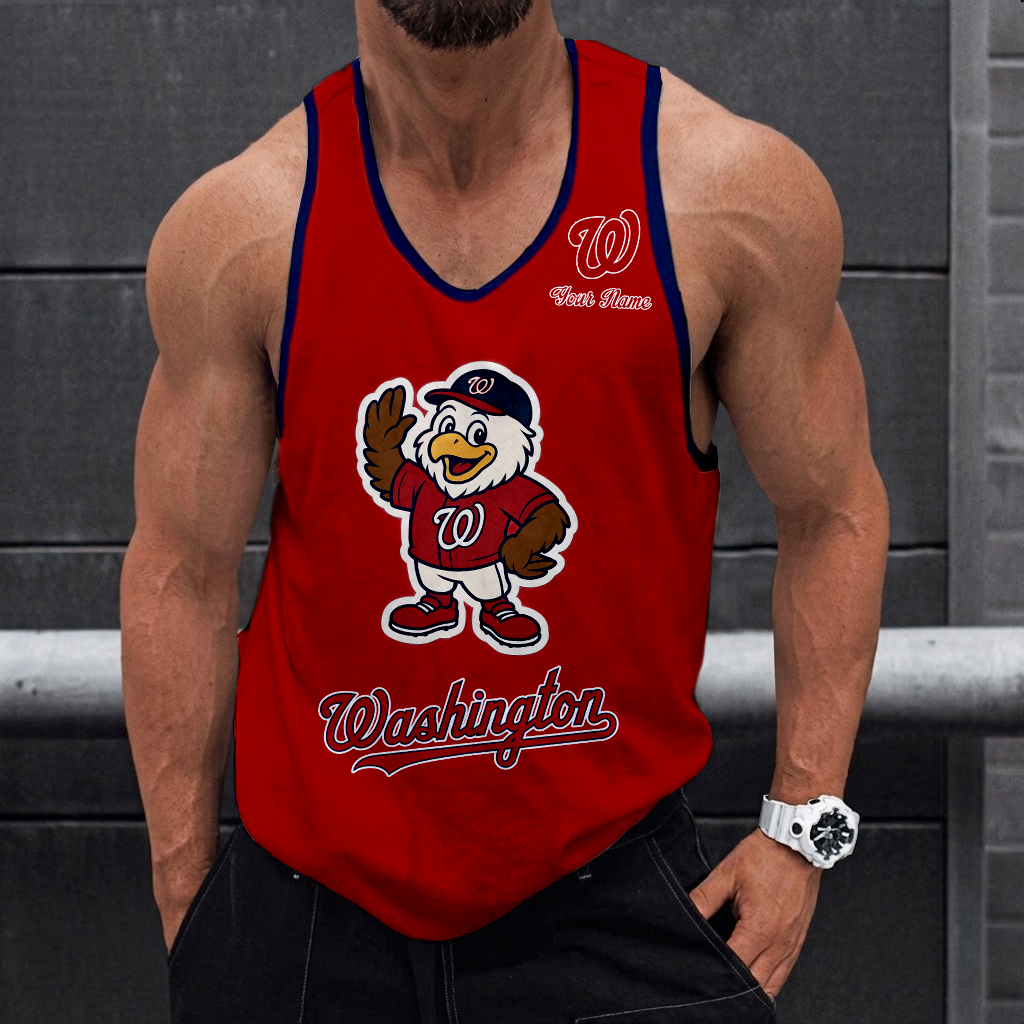 LIMITED EDITION - NEW CUSTOMIZED MLB28 WASHINGTON NATIONALS UNISEX TANK TOP