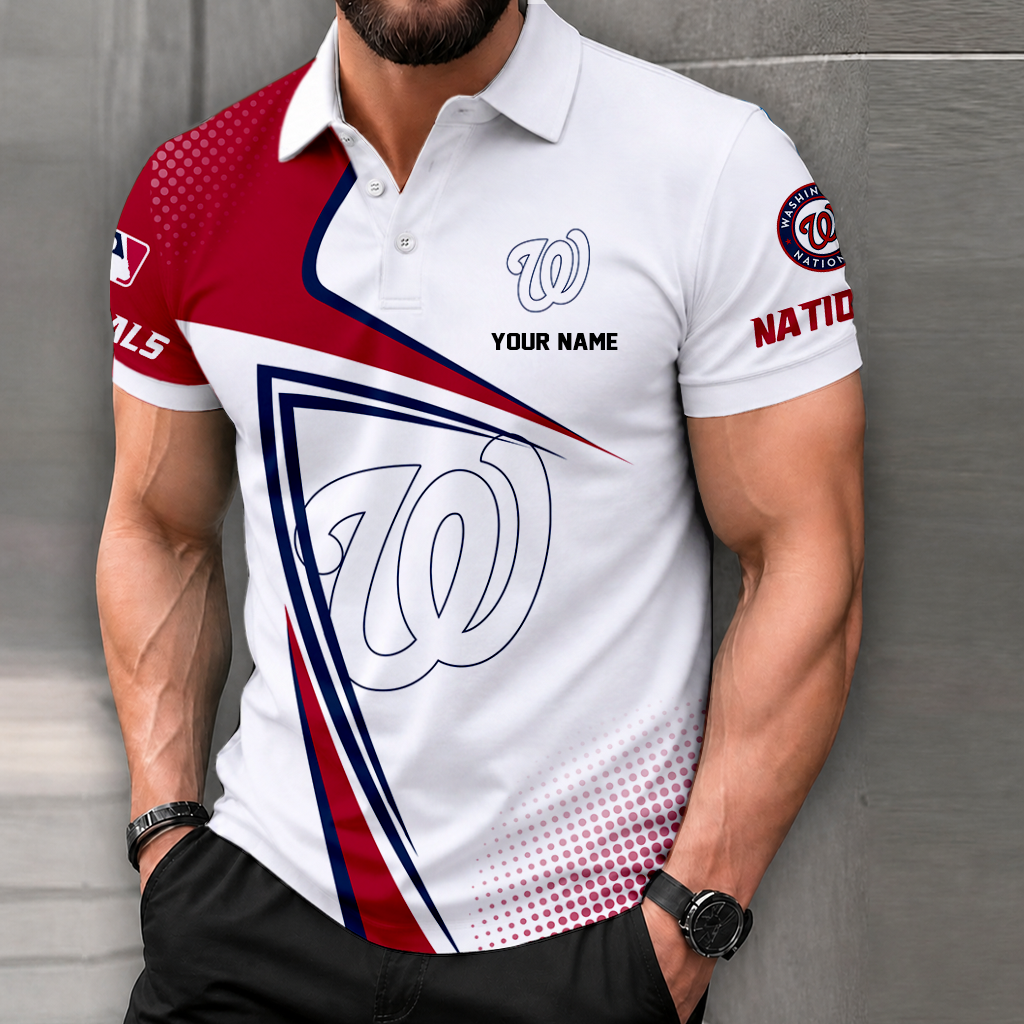 LIMITED EDITION - NEW CUSTOMIZED MLB28 WNS WASHINGTON NATIONALS POLO SHIRT, ZIP POLO SHIRT & T-SHIRTS