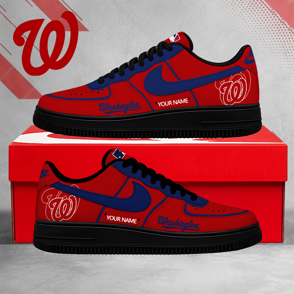 SPECIAL EDITION - NEW CUSTOMIZED MLB28 WNS WASHINGTON NATIONALS AF1 SHOES