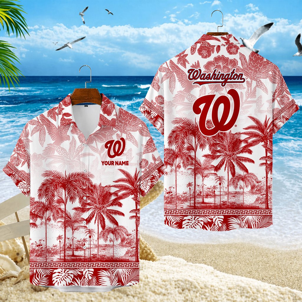 LIMITED EDITION - NEW CUSTOMIZED MLB28 WNS WASHINGTON NATIONALS UNISEX HAWAIIAN SHIRT