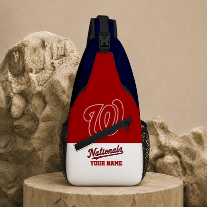 LIMITED EDITION - NEW CUSTOMIZED MLB28 WNS WASHINGTON NATIONALS SLING BAG
