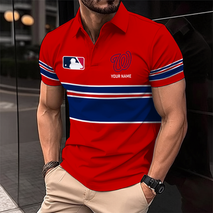 [FLASH SALE] NEW CUSTOMIZED MLB28 WNS WASHINGTON NATIONALS POLO SHIRT