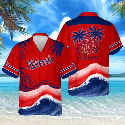 LIMITED EDITION - NEW CUSTOMIZED MLB28 WNS WASHINGTON NATIONALS UNISEX HAWAIIAN SHIRT