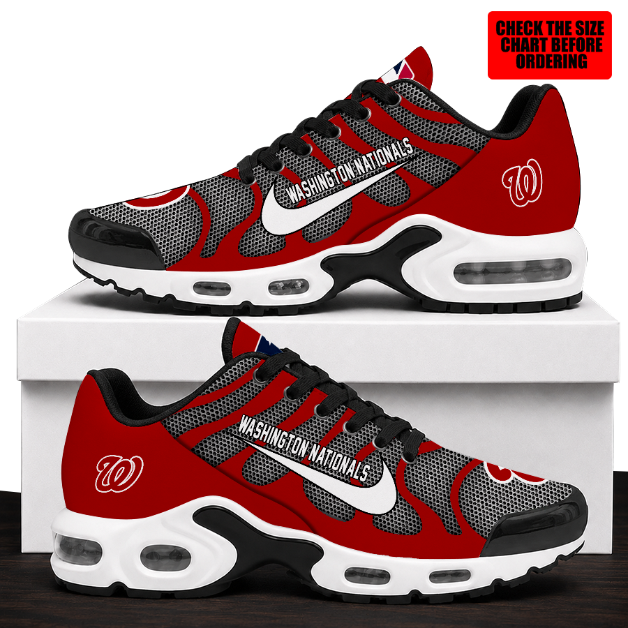 [FLASH SALE] NEW CUSTOMIZED MLB28 WNS WASHINGTON NATIONALS AIR MAX PLUS SNEAKERS