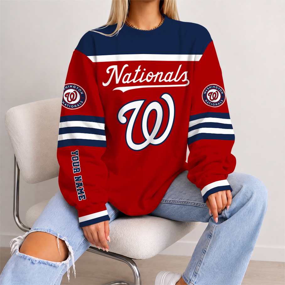[FLASH SALE] NEW CUSTOMIZED MLB28 WNS WASHINGTON NATIONALS UNISEX SWEATSHIRT