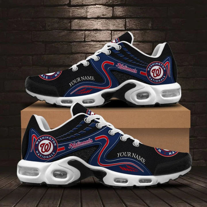 LIMITED EDITION - NEW CUSTOMIZED MLB28 WNS WASHINGTON NATIONALS AIR MAX PLUS SNEAKERS