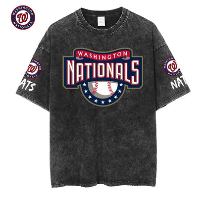 [FLASH SALE] NEW CUSTOMIZED MLB28 WNS WASHINGTON NATIONALS MULTICOLOR WASHED TEE