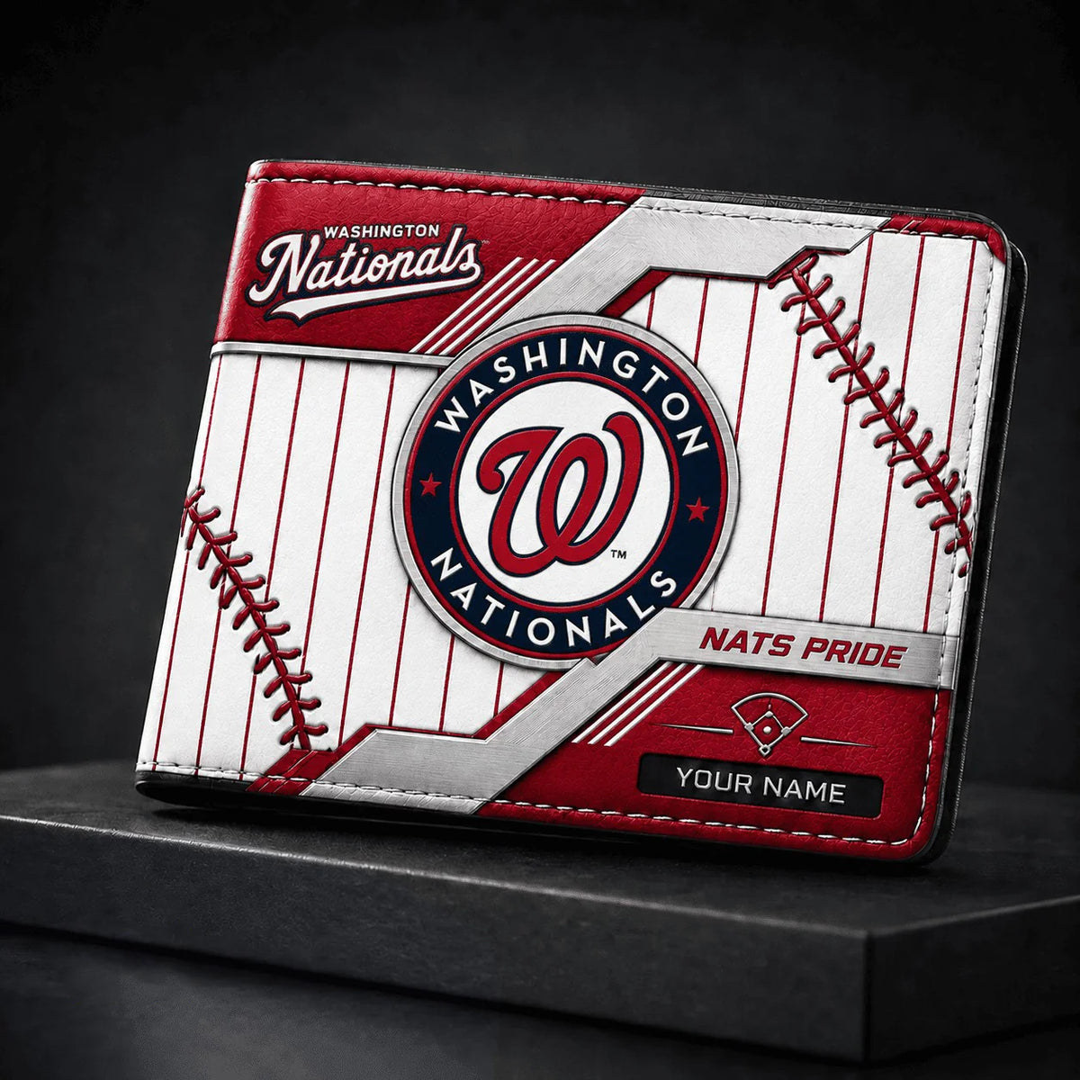 [FLASH SALE] NEW CUSTOMIZED MLB28 WNS WASHINGTON NATIONALS LEATHER WALLET