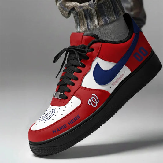 [FLASH SALE] NEW CUSTOMIZED MLB28 WNS WASHINGTON NATIONALS AF1 SHOES
