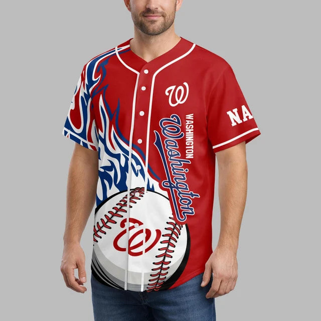 [FLASH SALE] NEW CUSTOMIZED MLB28 WNS WASHINGTON NATIONALS BASEBALL JERSEY