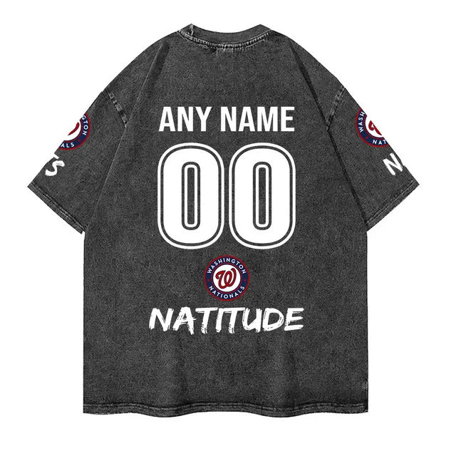 [FLASH SALE] NEW CUSTOMIZED MLB28 WNS WASHINGTON NATIONALS MULTICOLOR WASHED TEE