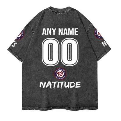 [FLASH SALE] NEW CUSTOMIZED MLB28 WNS WASHINGTON NATIONALS MULTICOLOR WASHED TEE