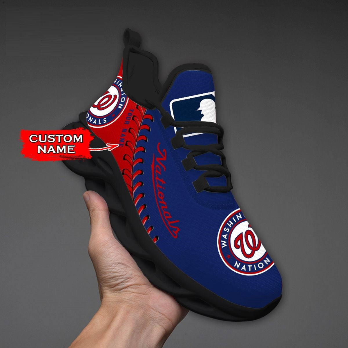 [FLASH SALE] NEW CUSTOMIZED MLB28 WNS WASHINGTON NATIONALS MAX SOUL SHOES