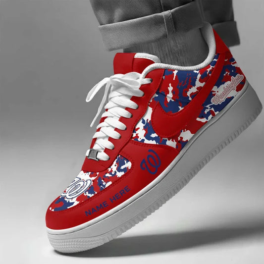[FLASH SALE] NEW CUSTOMIZED MLB28 WNS WASHINGTON NATIONALS AF1 SHOES