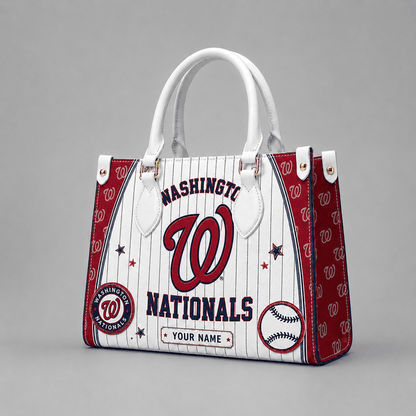 [FLASH SALE] NEW CUSTOMIZED MLB28 WNS WASHINGTON NATIONALS LEATHER HANDBAG