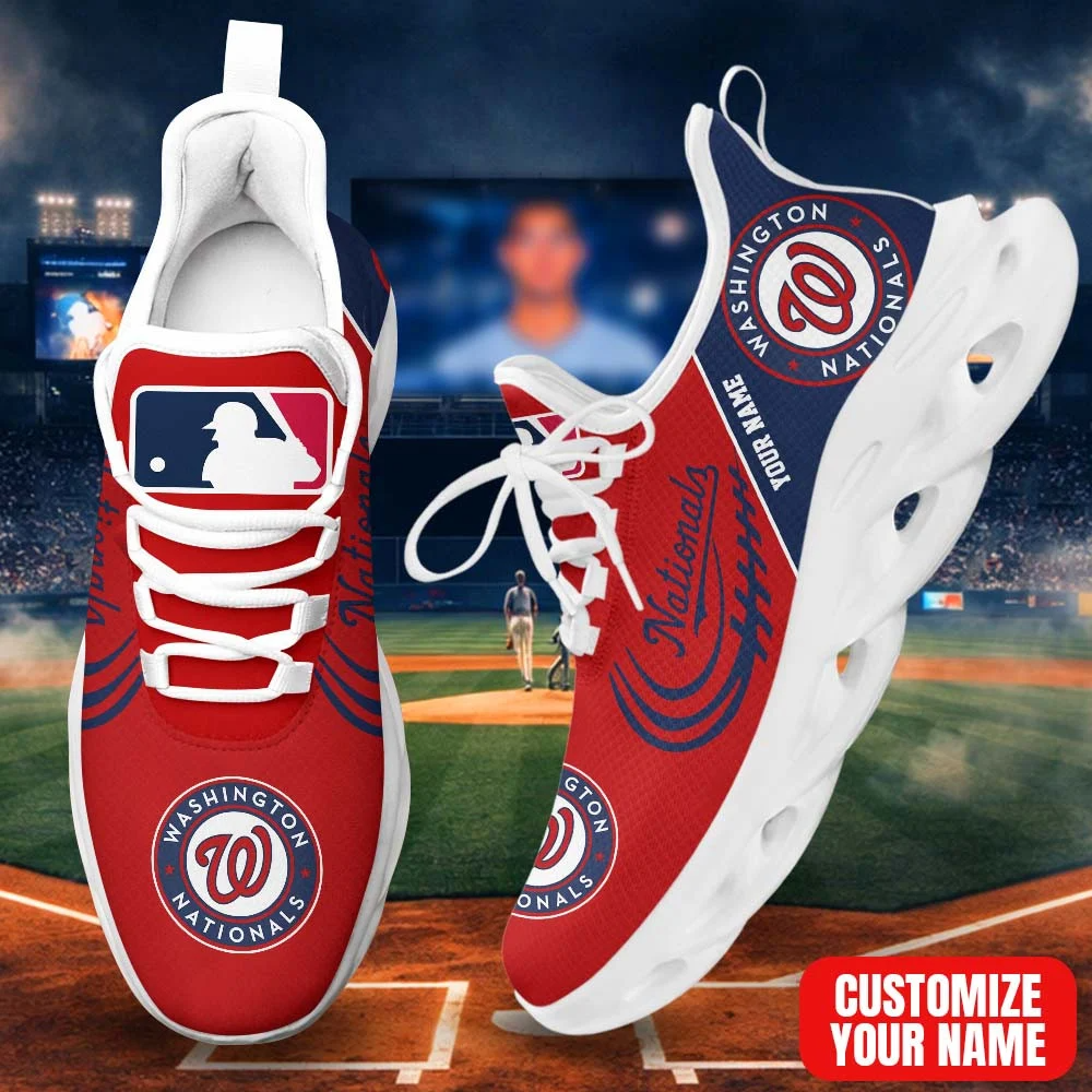 LIMITED EDITION - NEW CUSTOMIZED MLB28 WNS WASHINGTON NATIONALS PREMIUM CLUNKY SNEAKERS