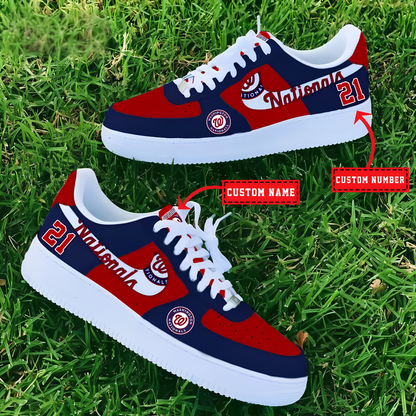 [FLASH SALE] NEW CUSTOMIZED MLB28 WNS WASHINGTON NATIONALS AF1 SHOES