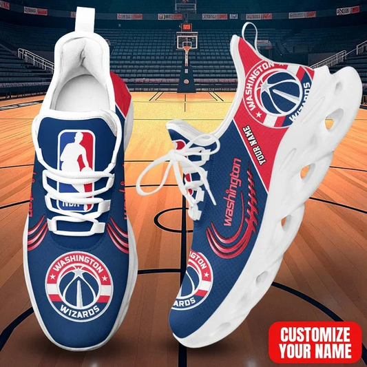LIMITED EDITION - NEW CUSTOMIZED NBA28 WWI WASHINGTON WIZARDS PREMIUM CLUNKY SNEAKERS