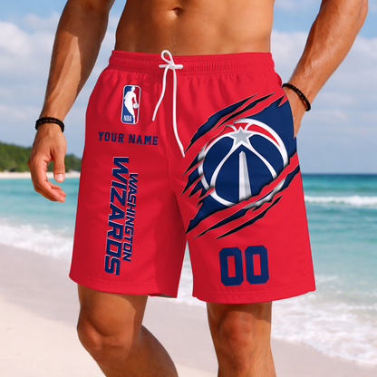 LIMITED EDITION - NEW CUSTOMIZED NBA28 WWI WASHINGTON WIZARDS SHORT PANTS