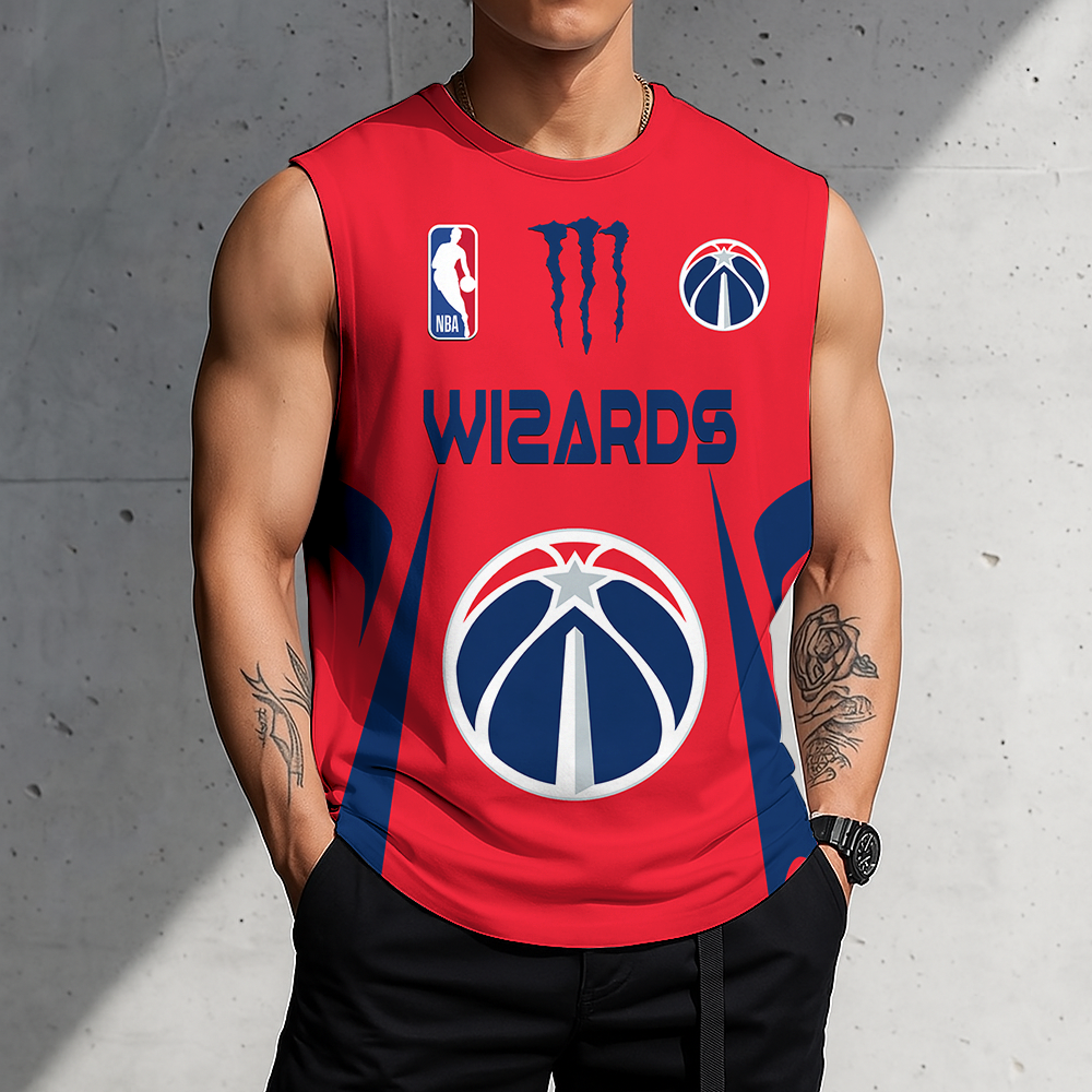 LIMITED EDITION - NEW CUSTOMIZED NBA28 WWI WASHINGTON WIZARDS MEN'S GYM SHIRT
