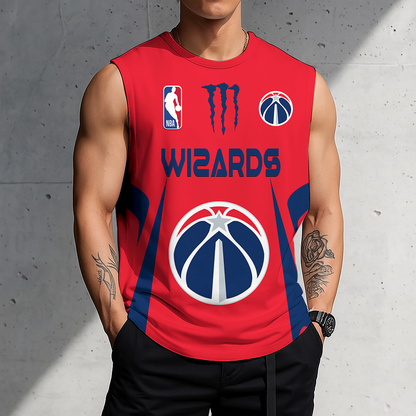 LIMITED EDITION - NEW CUSTOMIZED NBA28 WWI WASHINGTON WIZARDS MEN'S GYM SHIRT