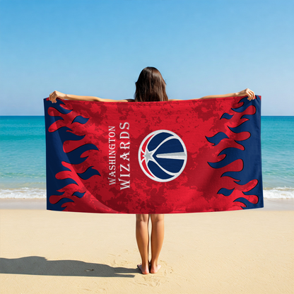 LIMITED EDITION - NEW CUSTOMIZED NBA28 WWI WASHINGTON WIZARDS BEACH TOWEL FOR FAN
