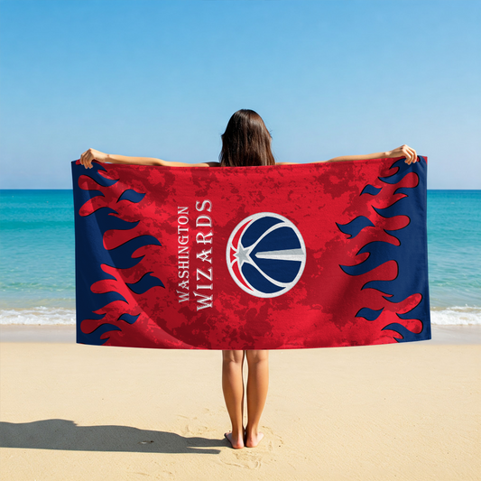 LIMITED EDITION - NEW CUSTOMIZED NBA28 WWI WASHINGTON WIZARDS BEACH TOWEL FOR FAN