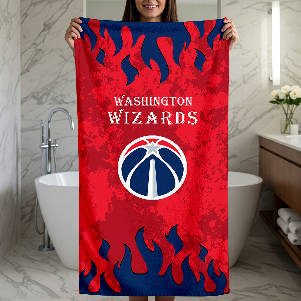 LIMITED EDITION - NEW CUSTOMIZED NBA28 WWI WASHINGTON WIZARDS BEACH TOWEL FOR FAN