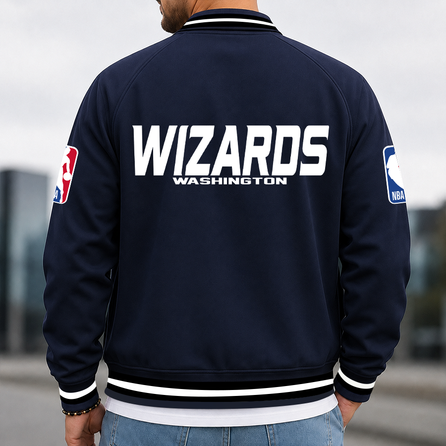 [HOT DEAL] NEW CUSTOMIZED NBA28 WWI WASHINGTON WIZARDS MULTICOLOR MEN'S CASUAL JACKET