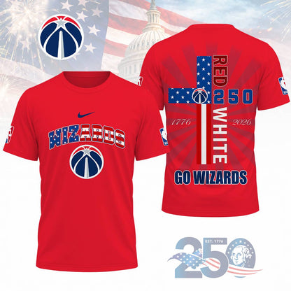 LIMITED EDITION - NEW CUSTOMIZED NBA28 WWI WASHINGTON WIZARDS T-SHIRT, POLO SHIRT, ZIP POLO SHIRT, SWEATSHIRT, HOODIE & ZIP HOODIE