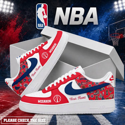 LIMITED EDITION - NEW CUSTOMIZED NBA28 WWI WASHINGTON WIZARDS AF1 SHOES