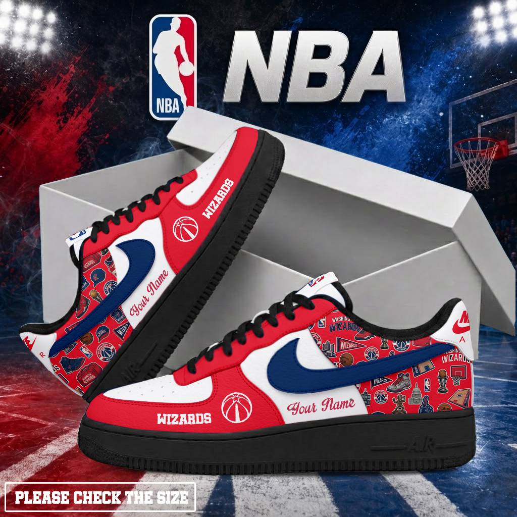 LIMITED EDITION - NEW CUSTOMIZED NBA28 WWI WASHINGTON WIZARDS AF1 SHOES