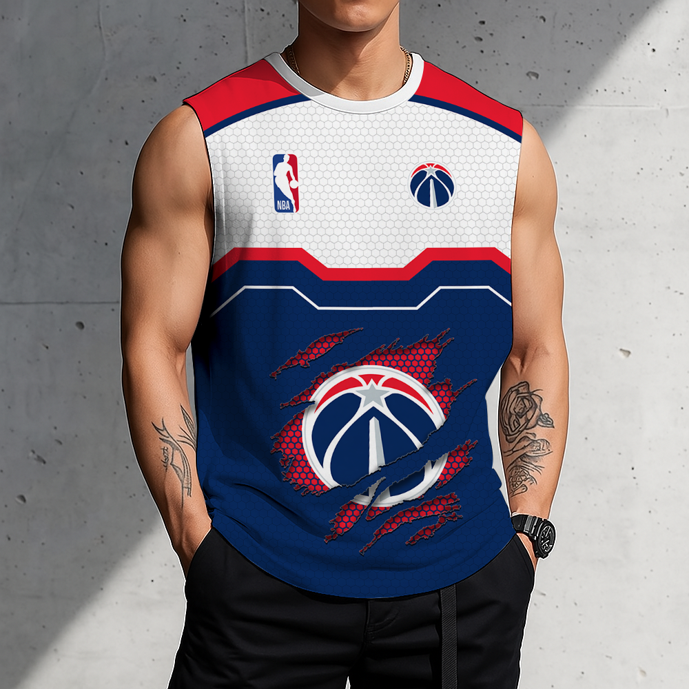 LIMITED EDITION - NEW CUSTOMIZED NBA28 WWI WASHINGTON WIZARDS MEN'S TANK TOP