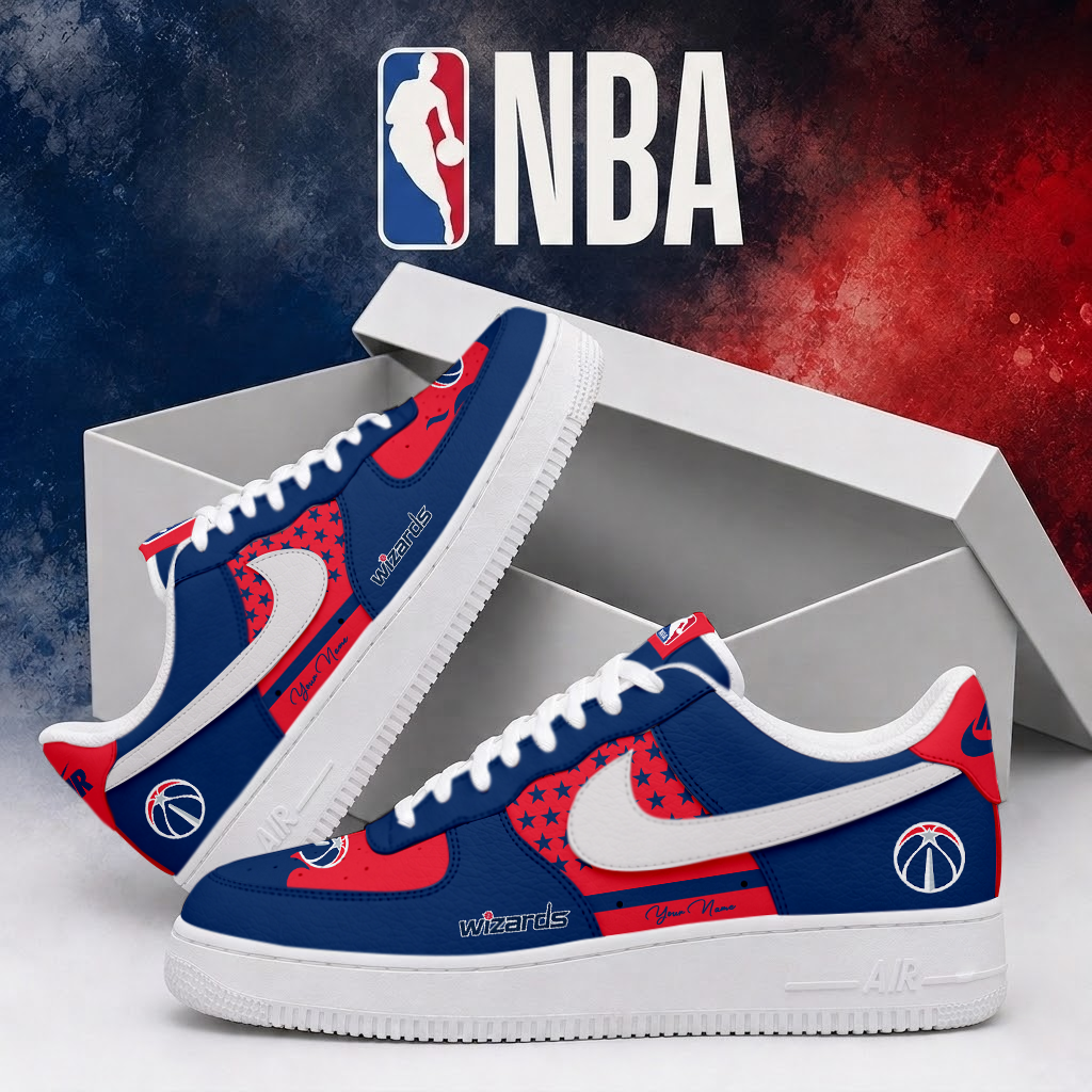 LIMITED EDITION - NEW CUSTOMIZED NBA28 WWI WASHINGTON WIZARDS AF1 SHOES