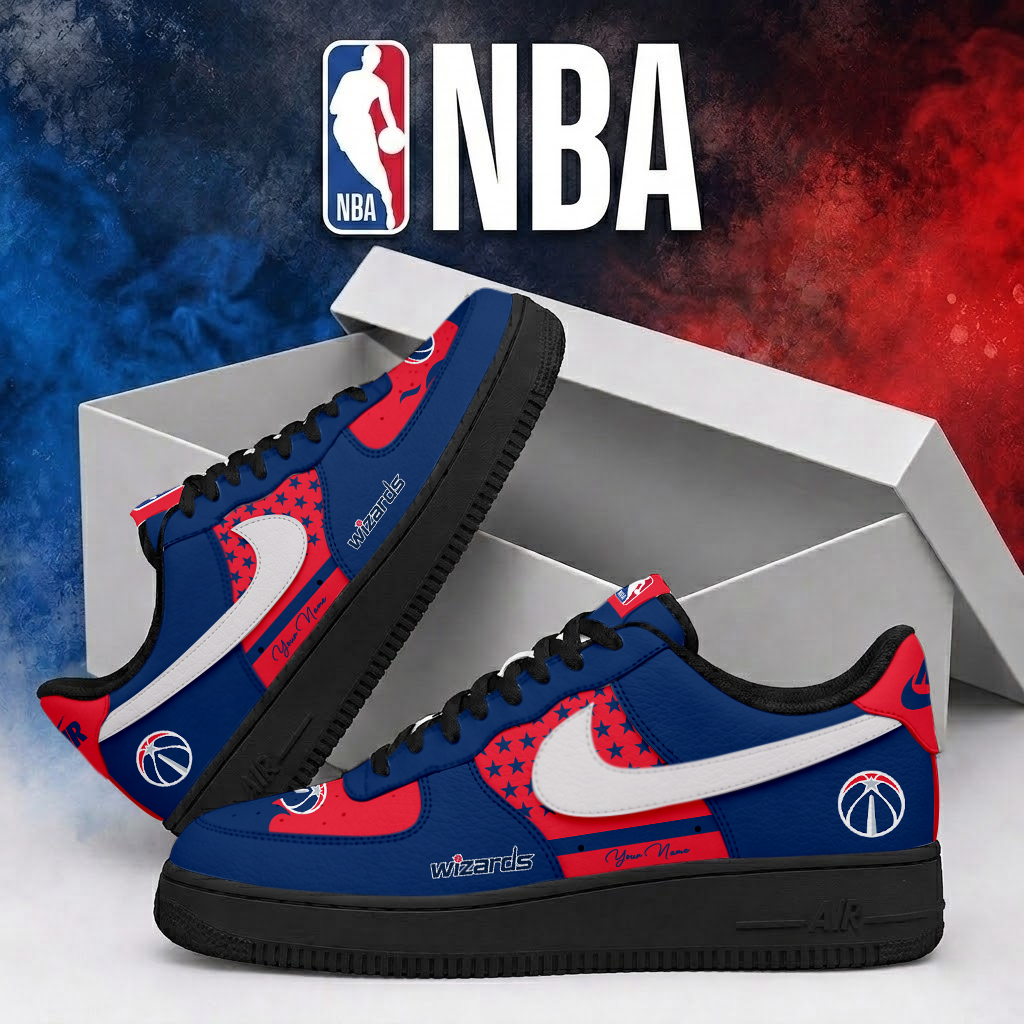 LIMITED EDITION - NEW CUSTOMIZED NBA28 WWI WASHINGTON WIZARDS AF1 SHOES