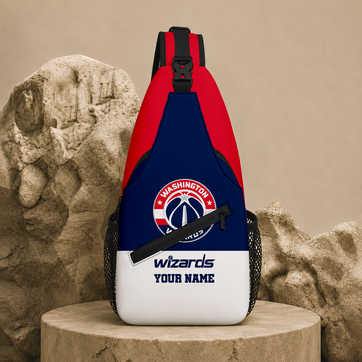 LIMITED EDITION - NEW CUSTOMIZED NBA28 WWI WASHINGTON WIZARDS SLING BAG