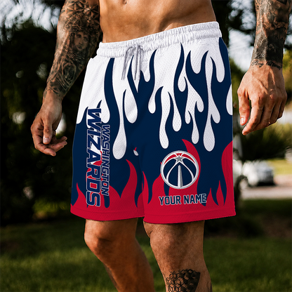 [HOT DEAL] NEW CUSTOMIZED NBA28 WWI WASHINGTON WIZARDS SHORT PANTS