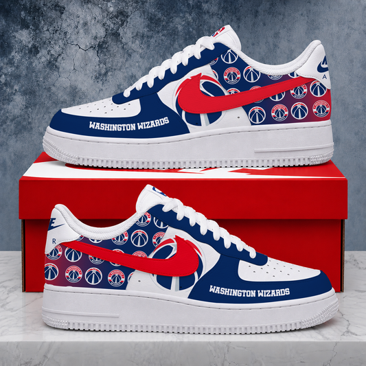 LIMITED EDITION - NEW CUSTOMIZED NBA28 WWI WASHINGTON WIZARDS AF1 SNEAKERS