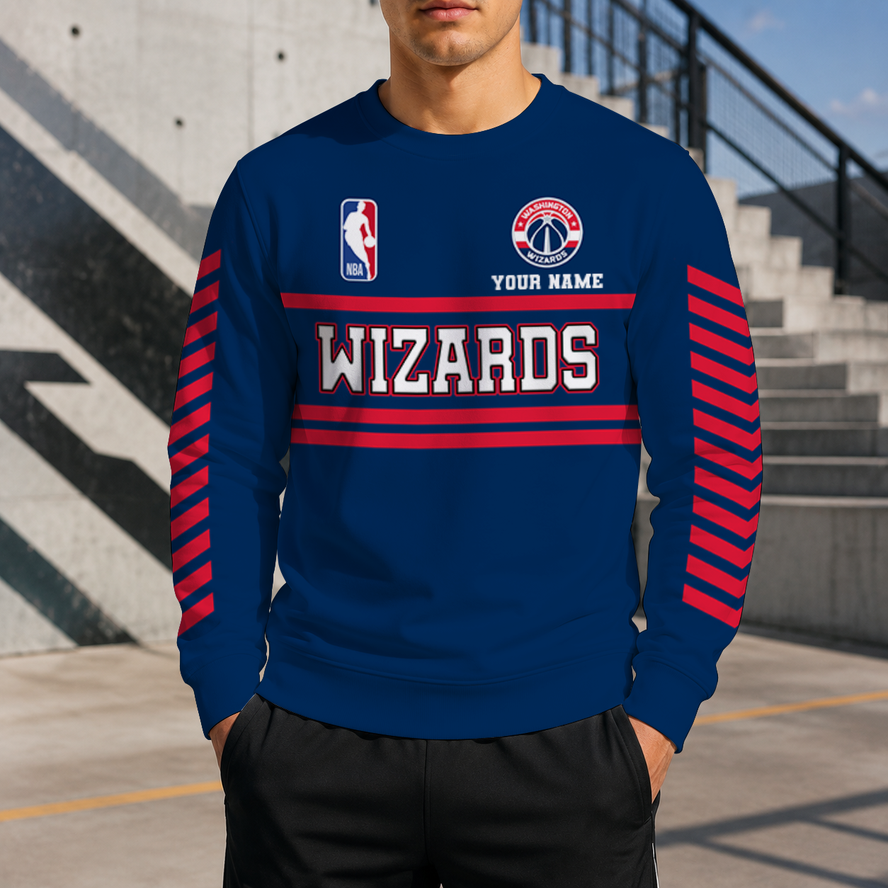 LIMITED EDITION - NEW CUSTOMIZED NBA28 WWI WASHINGTON WIZARDS UNISEX SWEATSHIRT