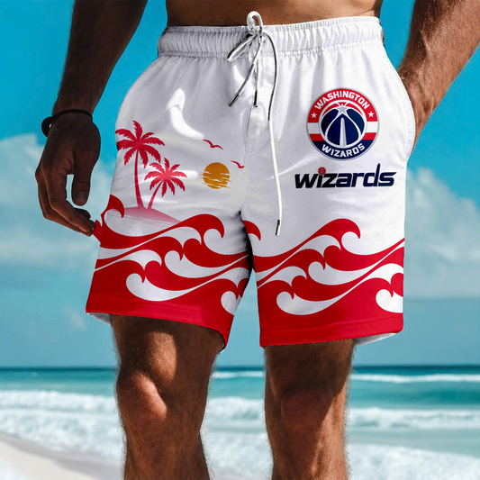 LIMITED EDITION - NEW CUSTOMIZED NBA28 WWI WASHINGTON WIZARDS SHORT PANTS