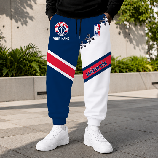 ELITE EDITION - NEW CUSTOMIZED NBA28 WWI WASHINGTON WIZARDS SWEATPANTS