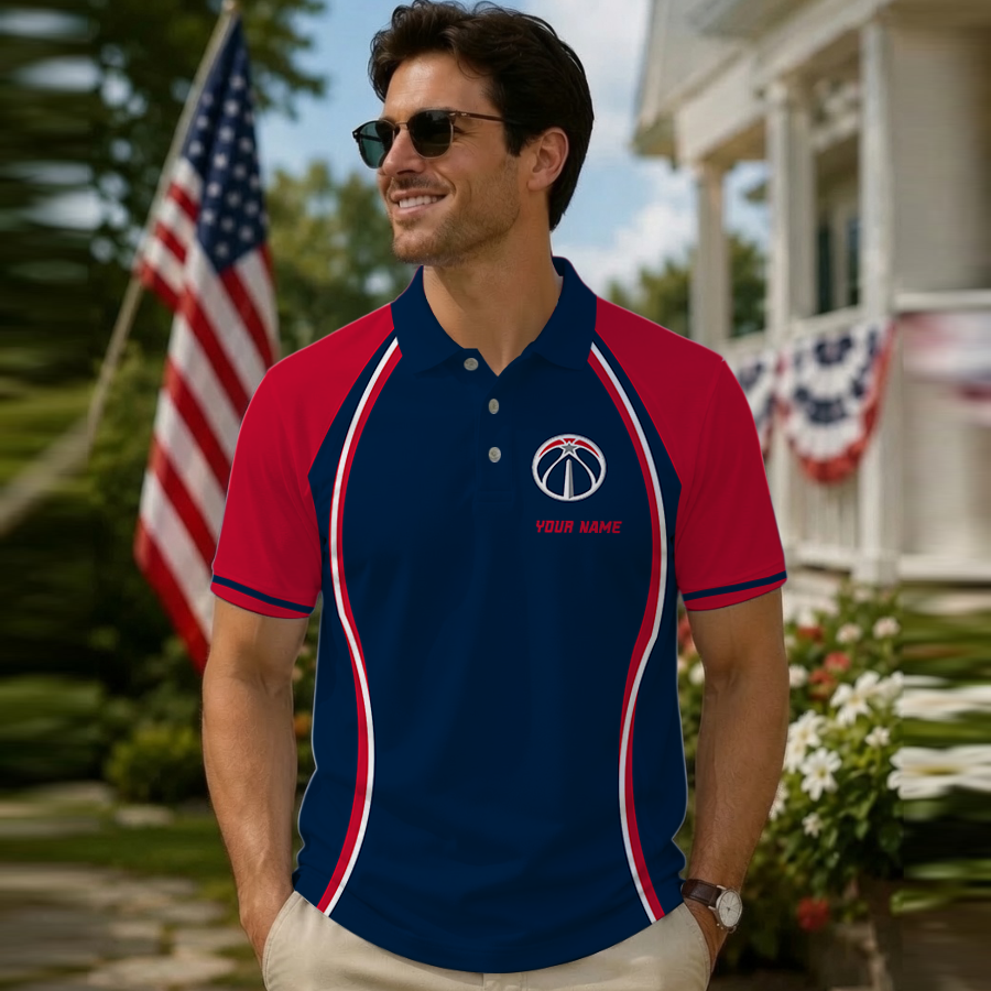 [HOT DEAL] NEW CUSTOMIZED NBA28 WWI WASHINGTON WIZARDS POLO SHIRT