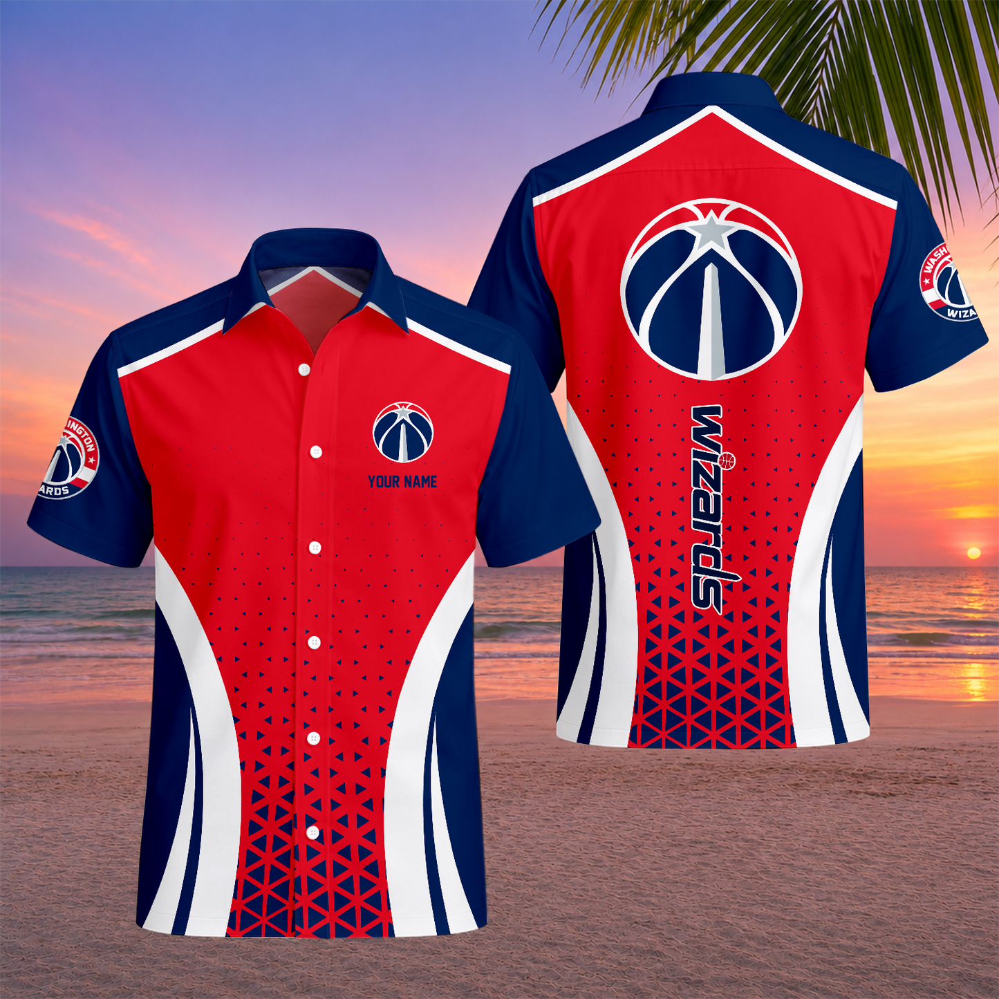 LIMITED EDITION - NEW CUSTOMIZED NBA28 WWI WASHINGTON WIZARDS UNISEX HAWAIIAN SHIRT