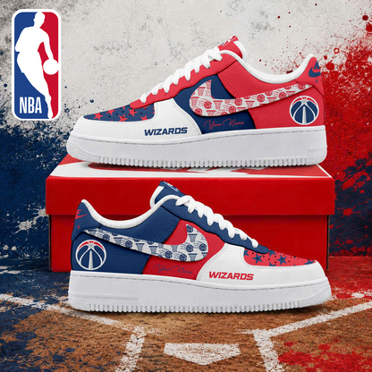 LIMITED EDITION - NEW CUSTOMIZED NBA28 WWI WASHINGTON WIZARDS AF1 SNEAKERS