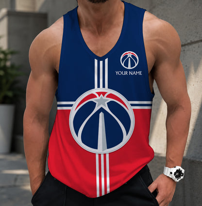 LIMITED EDITION - NEW CUSTOMIZED NBA28 WWI WASHINGTON WIZARDS MEN'S TANK TOP