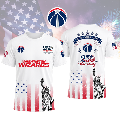 LIMITED EDITION - NEW CUSTOMIZED NBA28 WWI WASHINGTON WIZARDS T-SHIRT, POLO SHIRT, ZIP POLO SHIRT, SWEATSHIRT, HOODIE & ZIP HOODIE