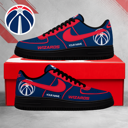 LIMITED EDITION - NEW CUSTOMIZED NBA28 WWI WASHINGTON WIZARDS AF1 SNEAKERS