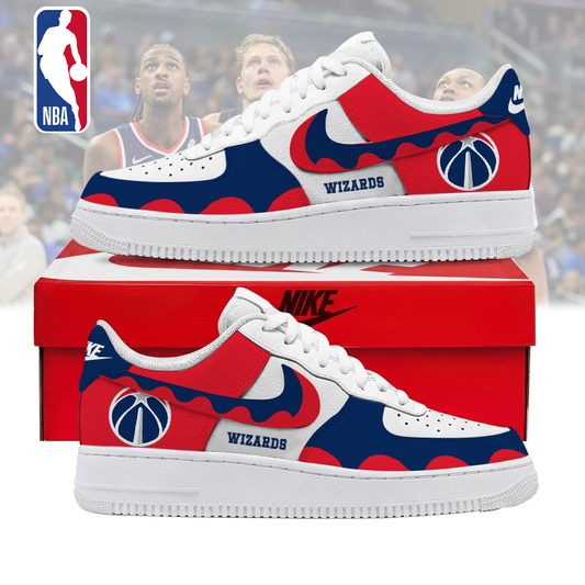 LIMITED EDITION - NEW CUSTOMIZED NBA28 WWI WASHINGTON WIZARDS AF1 SNEAKERS